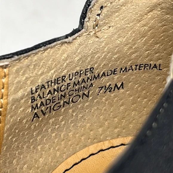 AUDREY BROOK AVIGNON SLIP ON BLACK SHOE BOOTIE HEEL LEATHER UPPER SIZE 7.5 - Picture 11 of 13